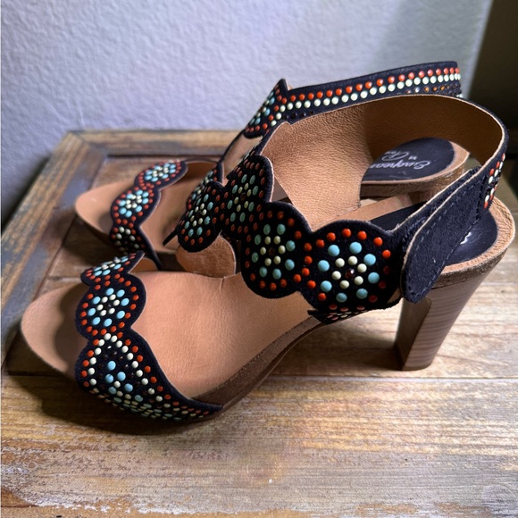 PENELOPE CHILVERS European Heels. Womens Multicolored High Heeled Strap Sandals - Picture 2 of 12